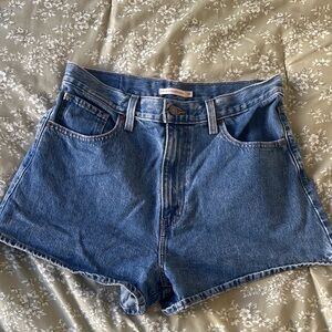 Levi’s Blue High Waisted Mom Shorts